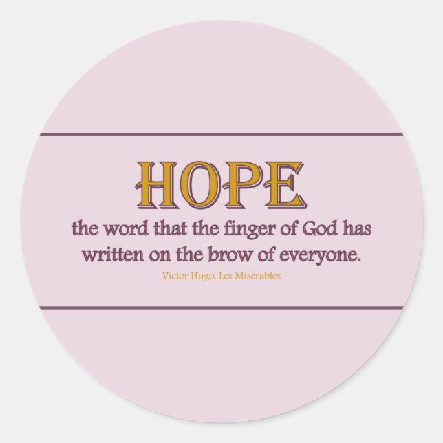 Sticker Round: Hope (Front)