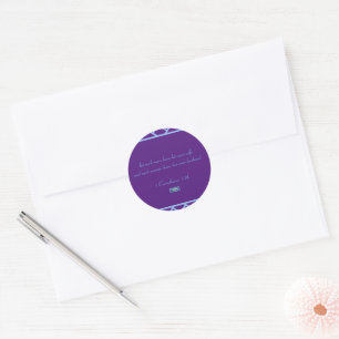 Sticker Round (Purple Triangles) RFPMDesigns©️2024