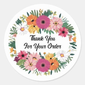 sticker round thank you for your order