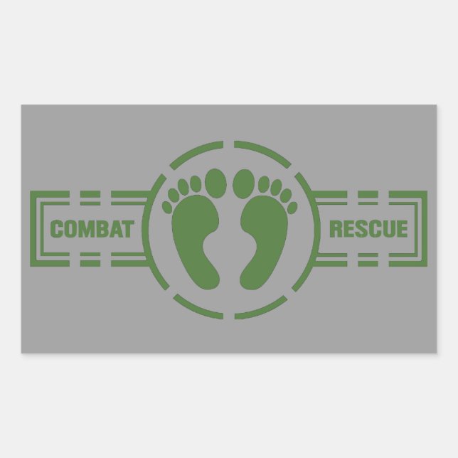 Sticker Roundel Secourt de combat | Pieds verts (Devant)