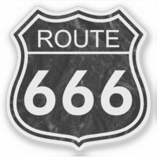 Sticker Route 666 (noir)