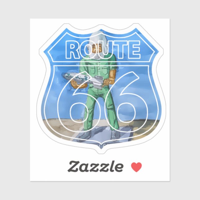 Sticker Route 66 Gemini Giant (Feuille)