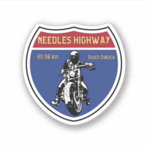 Sticker route autoroute aiguilles route sud dakota