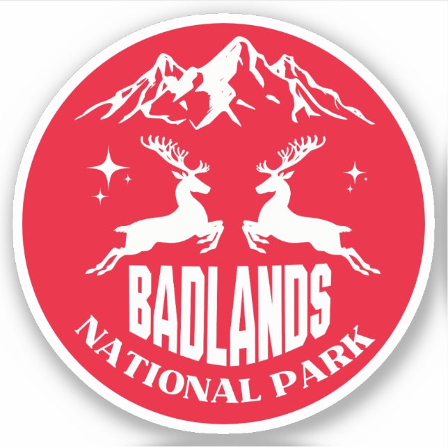 Sticker Route du dakota du sud du parc national des Badlan (Devant)