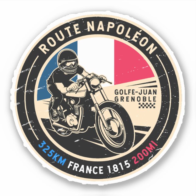 Sticker Route Napoléon | France | Motorcycle (Devant)