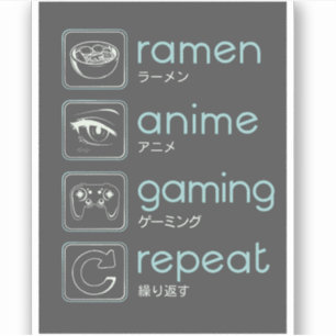 STICKER ROUTINE ANIME ET JEU