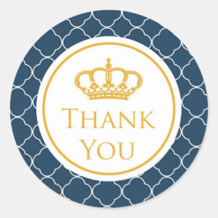 Sticker Royal Blue Crown Merci