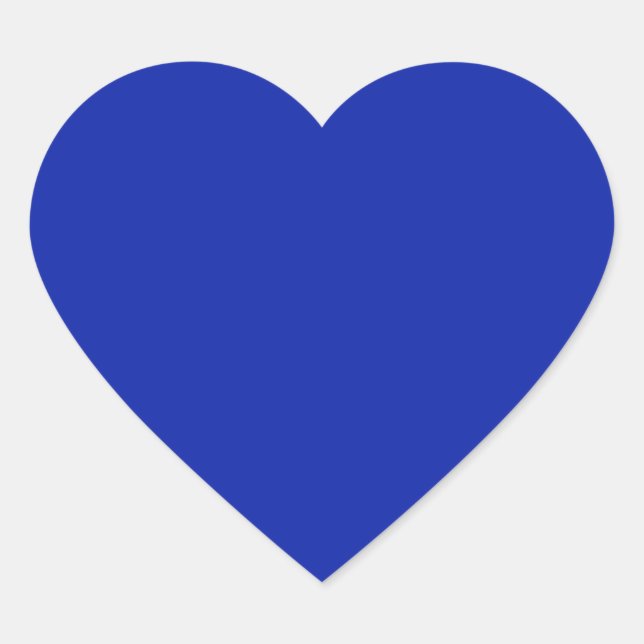 Sticker Royal Blue Heart (Devant)