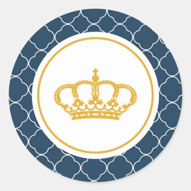 Sticker Royal Blue Little Prince Crown (Devant)