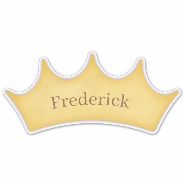 Sticker Royal Golden Crown Baby & Kids Nom personnalisé (Devant)