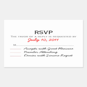 Sticker RSVP de mariage