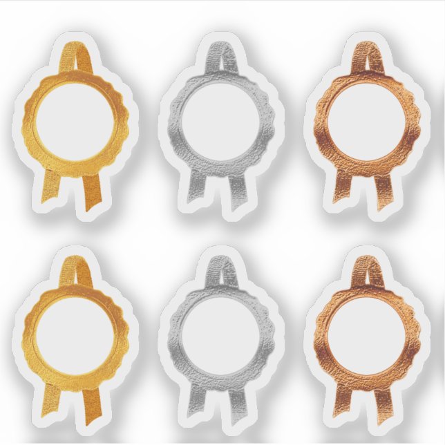 Sticker Rubans Faux Award/Certificat Seal (Hollow/Metal) (Devant)