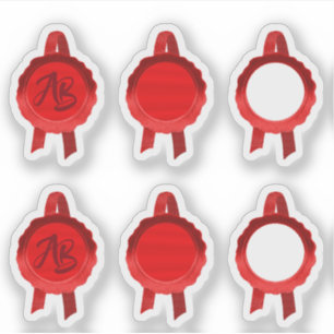 Sticker Rubans Faux Award/Certificat Seal (Red Assort)