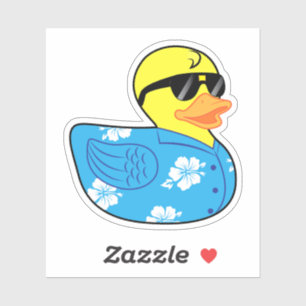 Sticker Rubber Ducky à Hawaiian Chemise Aloha
