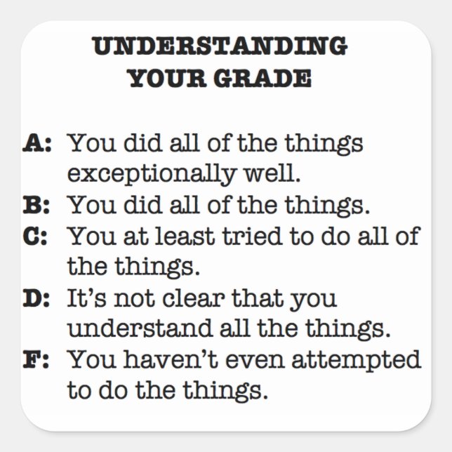 Sticker Rubric - maintenant avec moins de bruit! (Devant)