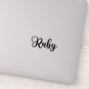Sticker Ruby Name - Calligraphie manuscrite