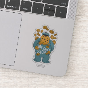 Sticker Rue Sésame   Cookie Monster - Me Can't Stop