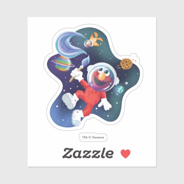Sticker Rue Sésame | Elmo & Dorothy dans l'espace extra-at (Feuille)