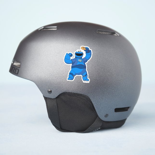 Sticker Rue Sésame | Méca Builders Cookie Monster (Côté casque)