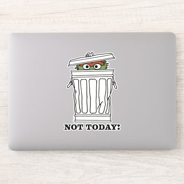 Sticker Rue Sésame | Oscar le Grouch Pas aujourd'hui! (Ordinateur)