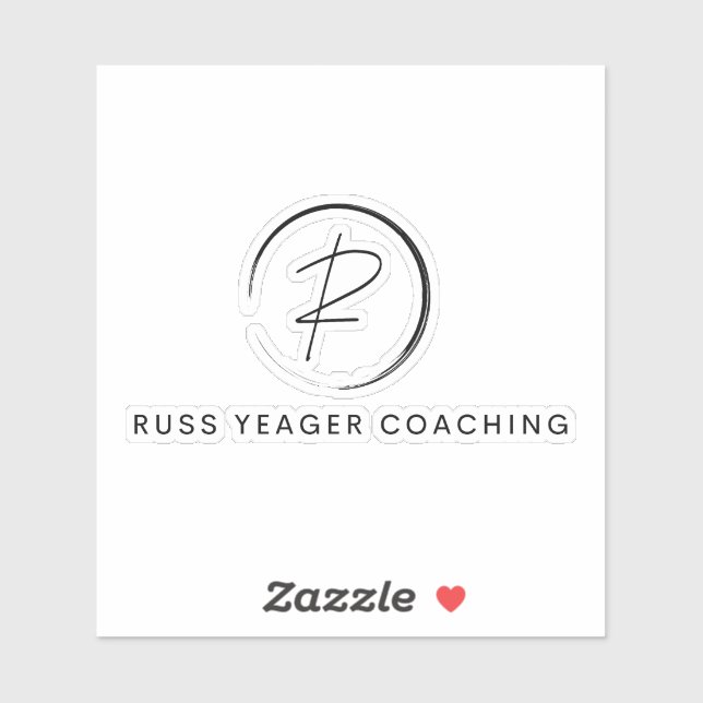 Sticker Russ Yeager Coaching Signature Logo (Feuille)