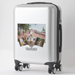 Sticker Rustic Heart Mariage Voyage Voyage Lune de miel