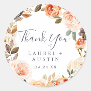 Sticker Rustique Merci Terre de mariage Favor