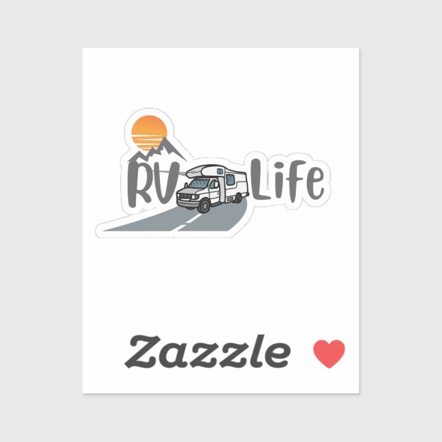 Sticker RV Life on the Road Classe C Motorhome (Feuille)