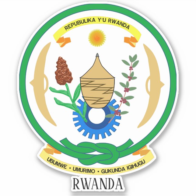 Sticker Rwanda National Armoiries Patriotique (Devant)