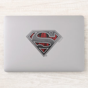 Sticker S-Bouclier logo gris et rouge de   de Superman de