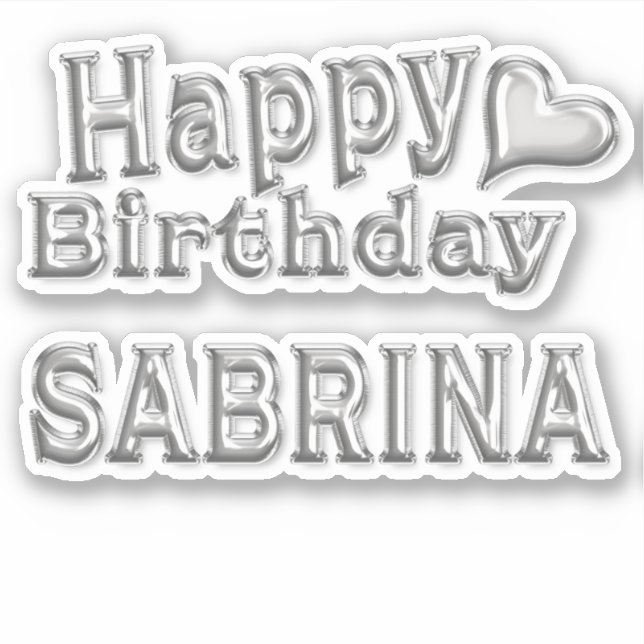 Sticker Sabrina Happy Birthday (Devant)