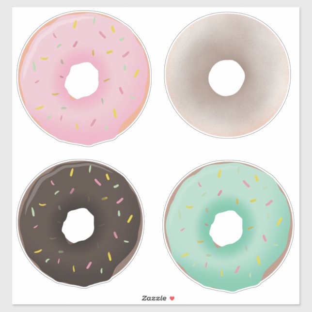 Sticker Sac d'autocollants Donuts (Feuille)