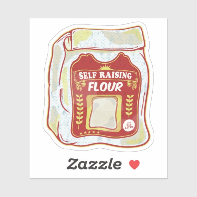 Sticker Sac de farine auto-levante (Feuille)