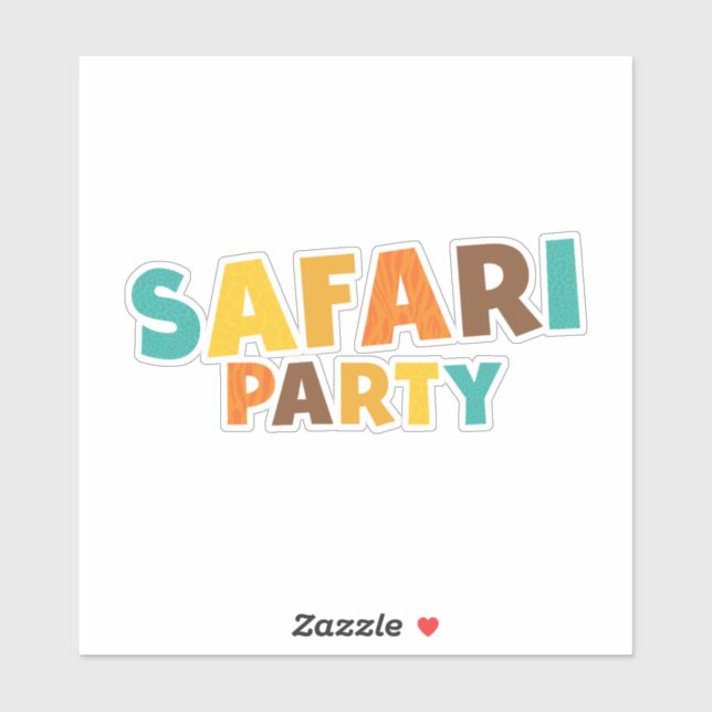 Sticker Safari tendance (Feuille)