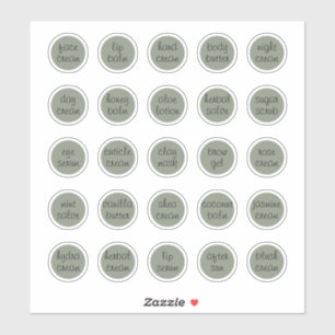 Sticker Sage vert 1,14" - Chaussure Cosmétique Jar Crème B