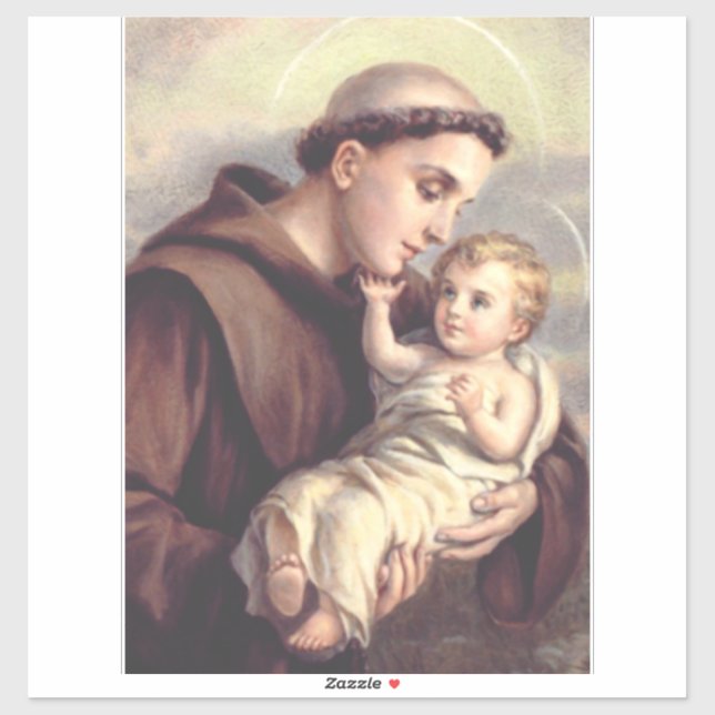 Sticker Saint Antoine de Padoue (Feuille)