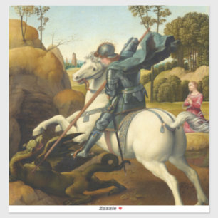 Sticker Saint George et le Dragon, 1506 par Raphael