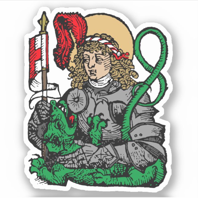 Sticker Saint George et le Dragon (Nuremberg) 1Up (Devant)