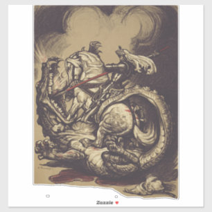 Sticker Saint Georges et le Dragon Grand Martyr