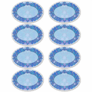 Sticker Saint-Jacques à fleurs bleues