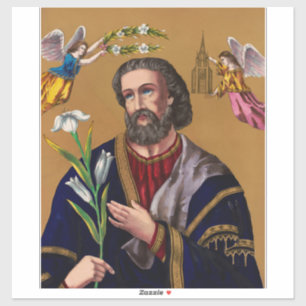 Sticker Saint Joseph gardien de la Sainte Famille