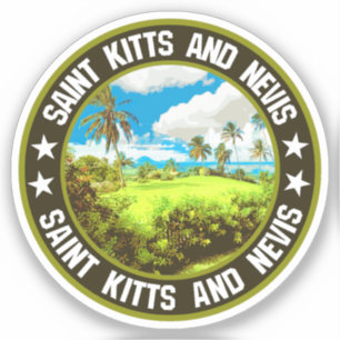 Sticker Saint-Kitts-et-Nevis