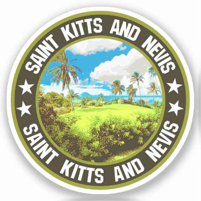 Sticker Saint-Kitts-et-Nevis (Recto)