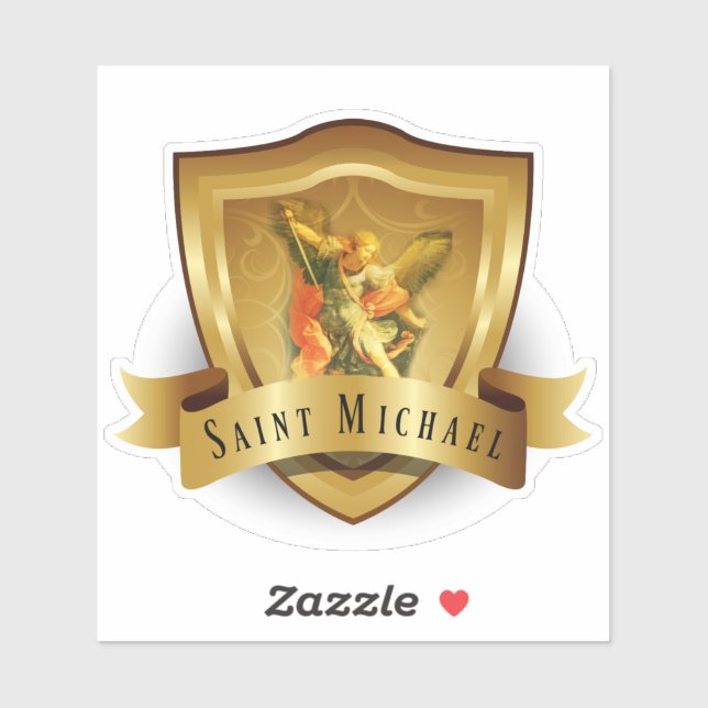 Sticker Saint Michel Bouclier Ange (Feuille)