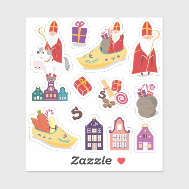 Sticker Saint Nicolas Day drôle (Feuille)