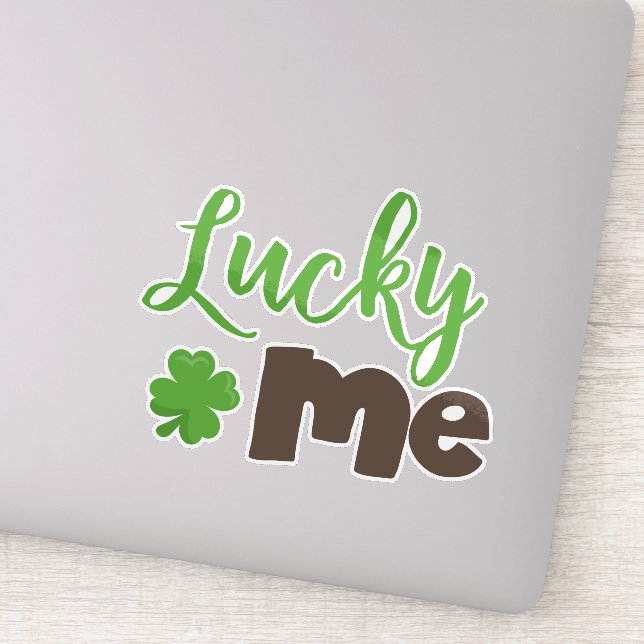 Sticker Saint Patrick, Lucky Clovers, Lucky Me (Détail)