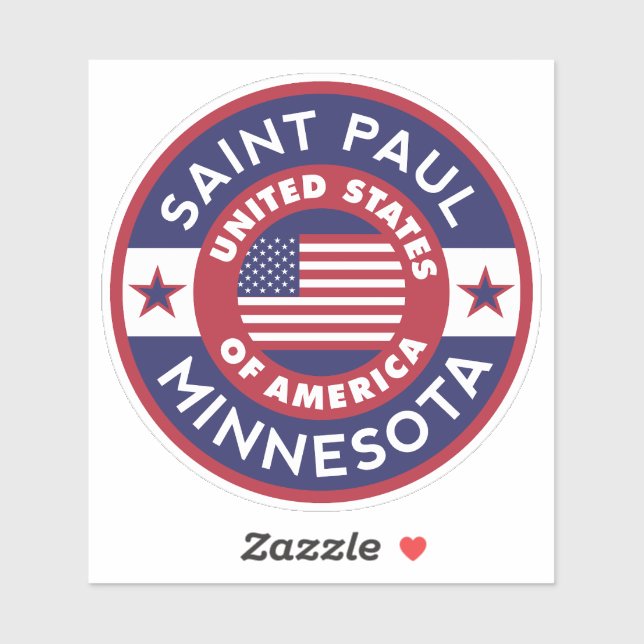 Sticker SAINT PAUL, Minnesota (Feuille)