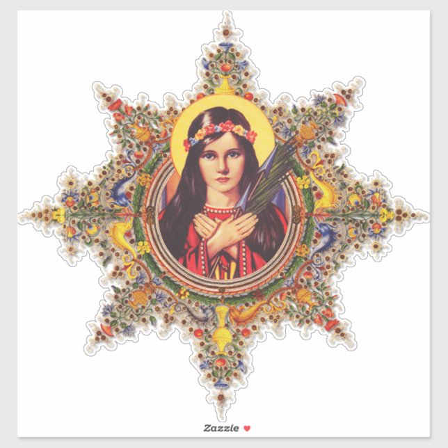Sticker Saint Philomena (Feuille)