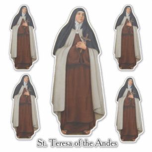 Sticker Saint Teresa de la religieuse des Andes Carmelite