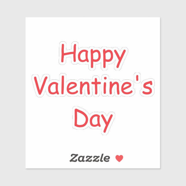 Sticker Saint Valentin mignon rouge coloré romantique 2025 (Feuille)